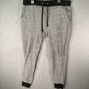 Aeropostale Mens Large Gray Jogger Sweatpants Drawstring Lounge Athleisure
